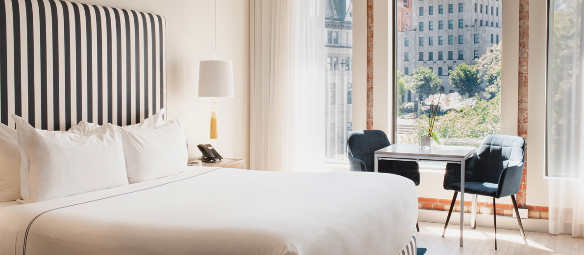 Chambre classique avec vue | Standard Room with view | Hotel-Boutique | Quebec city