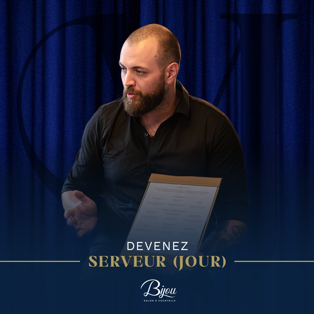 Offre d’emploi pour serveur de jour au restaurant Bijou de l’hôtel Monsieur Jean à Québec