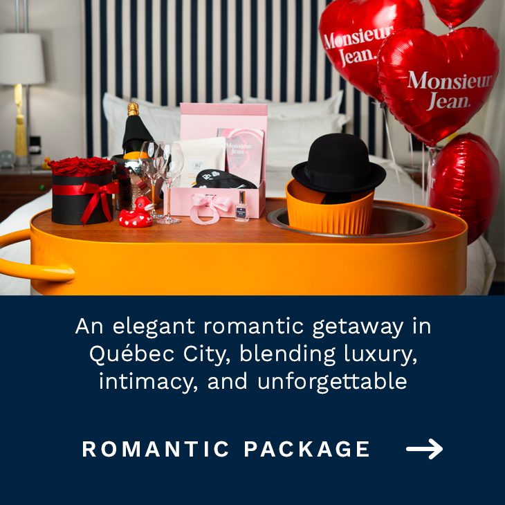 Romantic package made for couple | Package at Monsieur Jean | Chocolate and champagne