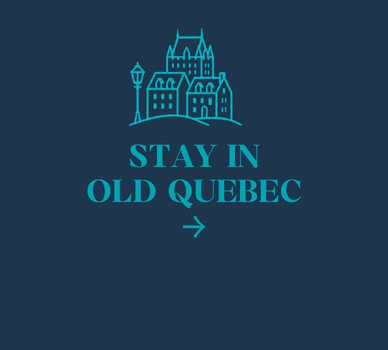 Navigation card for staying in Old Quebec with historic district icon