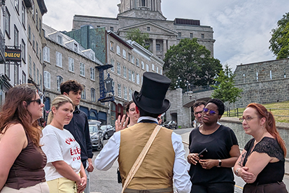 Architectural detail discovered during a guided tour of Old Quebec